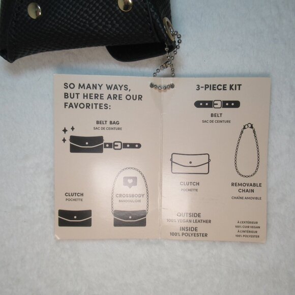 Love, Ellie Convertible Belt Bag – Black Snake Print | NWT - Picture 8 of 9